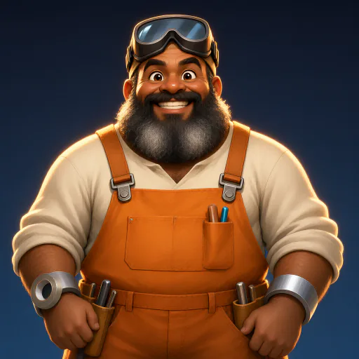Portrait of Chief Engineer Bram "Rivet" Okafor